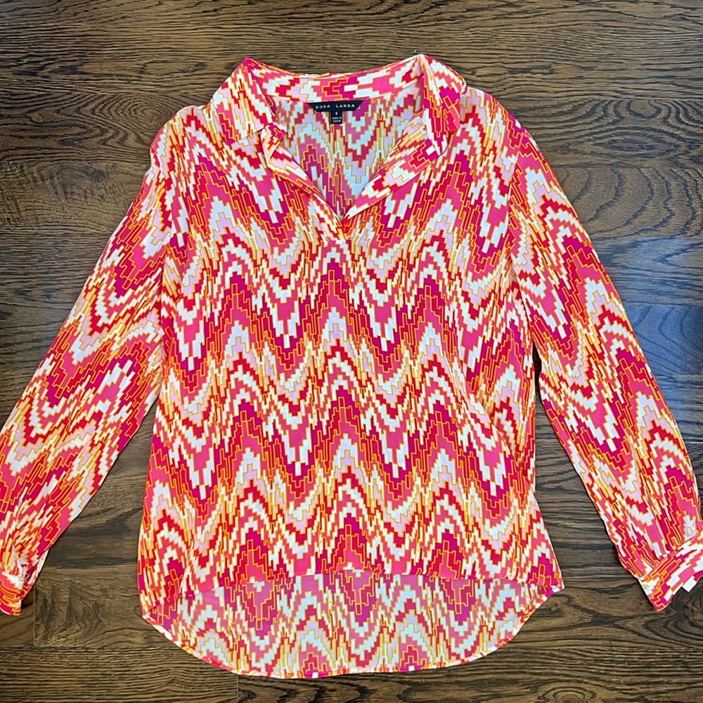 Dora Landa Silk Blouse Size Small